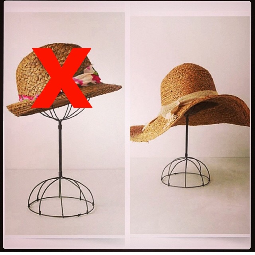 Floppy sun straw hat
